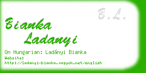 bianka ladanyi business card