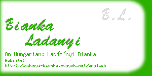 bianka ladanyi business card